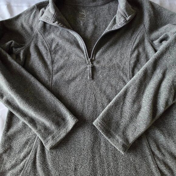 Size Small Made For Life Gray Fleece Quarter Zip Up Pullover - Picture 2 of 6